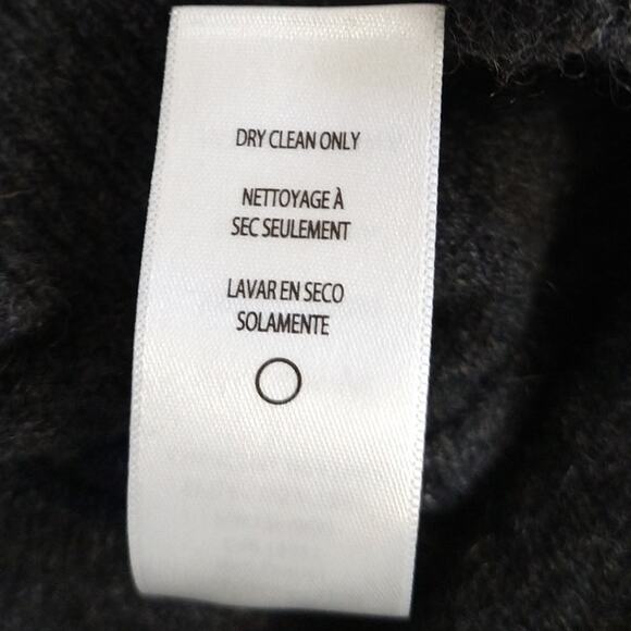 FRAME 100% Cashmere V-Neck Sweater Women’s Size S Charcoal - Picture 8 of 11